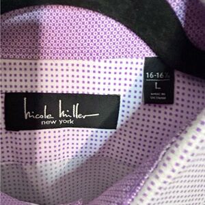 Nicole Miller Men's Purple Shirt
